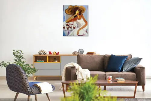 Quadros Decorativos Mulher Cofee Time Presente de Natal