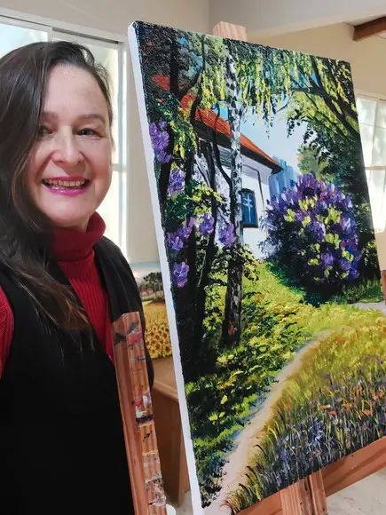 Quadros Decorativos Paisagem Azaléias Presente de Natal