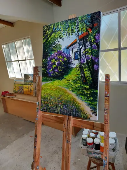 Quadros Decorativos Paisagem Azaléias Presente de Natal