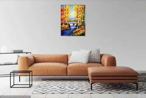Quadros Decorativos Paisagem Bétulas Presente de Natal