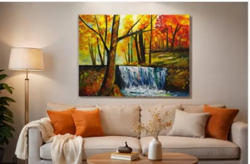 Quadros Decorativos Paisagem Cachoeira Presente de Natal