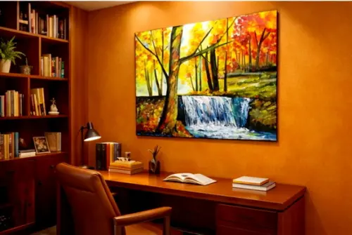 Quadros Decorativos Paisagem Cachoeira Presente de Natal