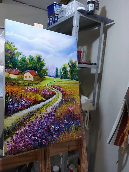 Quadros Decorativos Paisagem Estradinha Presente de Natal