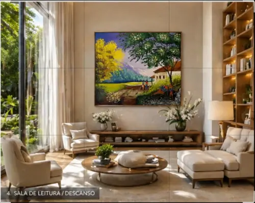 Quadros Decorativos Paisagem Ipê Amarelo Presente de Natal