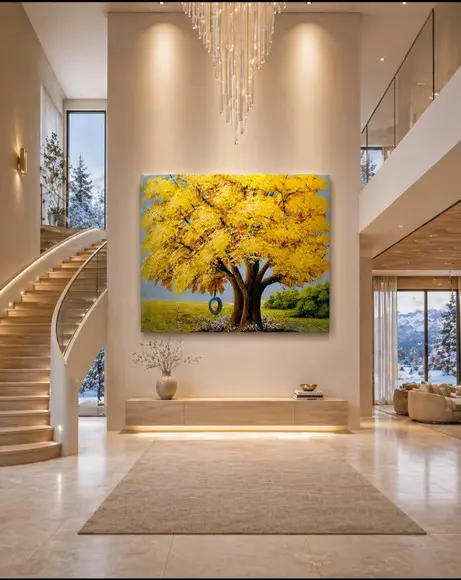 Quadros Decorativos Paisagem Ipê Amarelo Presente de Natal