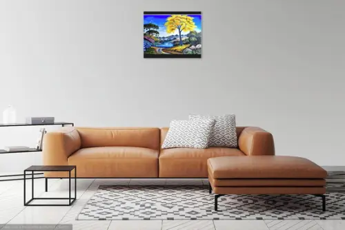 Quadros Decorativos Paisagem Ipê Amarelo Presente de Natal