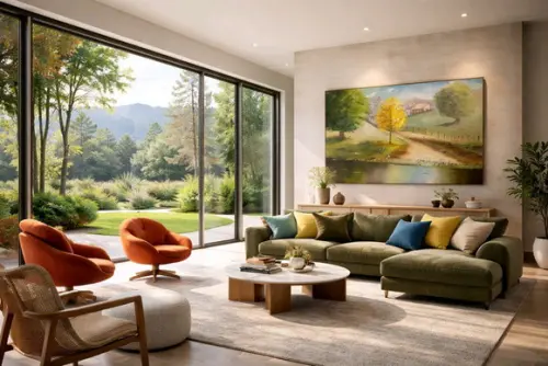 Quadros Decorativos Paisagem Lago Plátano Presente de Natal