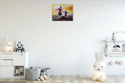 Quadros Decorativos Paisagem Mãe de Menina Presente de Natal