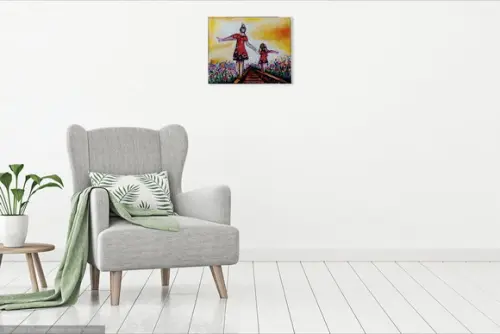 Quadros Decorativos Paisagem Mãe de Menina Presente de Natal