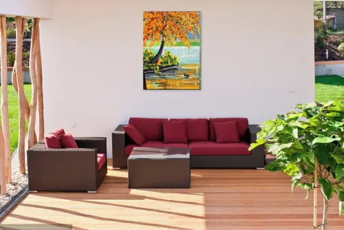 Quadros Decorativos Paisagem Pato no Lago Presente de Natal