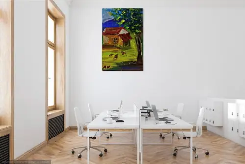 Quadros Decorativos Paisagem Rural Sítio Presente de Natal