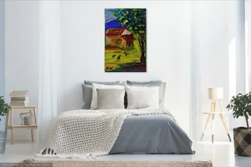 Quadros Decorativos Paisagem Rural Sítio Presente de Natal