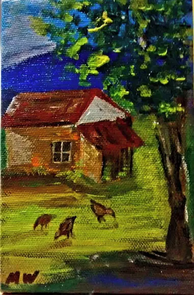 Quadros Decorativos Paisagem Rural Sítio Presente de Natal