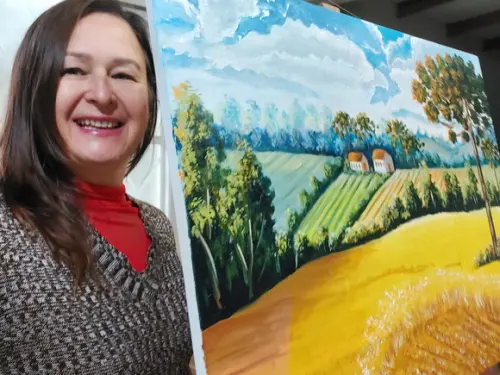 Quadros Decorativos Paisagem Trigal Presente de Natal