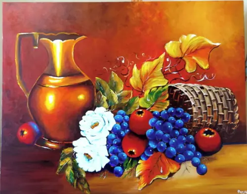 Quadros Decorativos para Sala de Jantar Pintura Tela Frutas