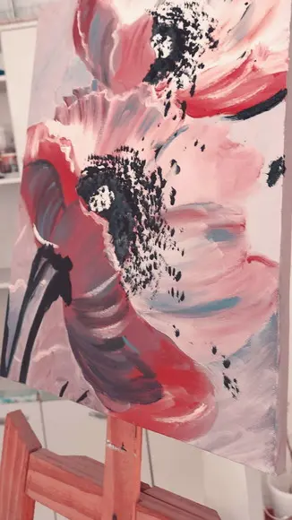 Quadros Decorativos para Sala e Quarto Pintura Tela Papoulas