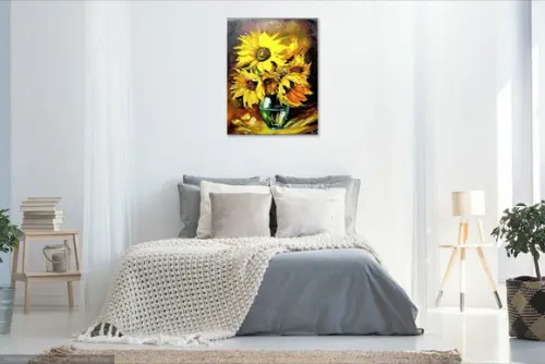 Quadros Decorativos para Sala Girassóis Presente de Natal