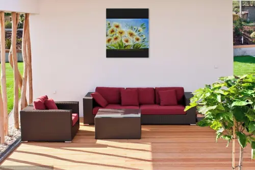 Quadros Decorativos para Sala Pintura Tela Floral Margaridas