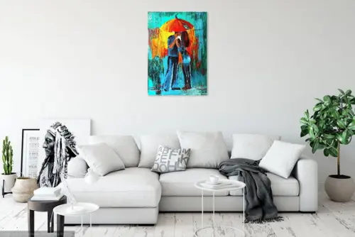 Quadros Decorativos Pintura Casal Abstrato Moderno All Star