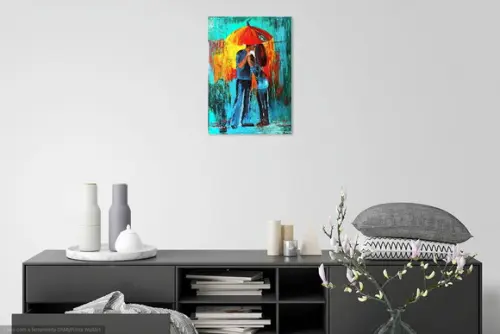 Quadros Decorativos Pintura Casal Abstrato Moderno All Star