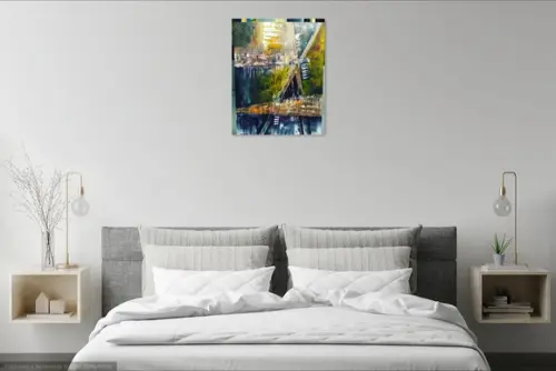 Quadros Decorativos Pintura em Tela Abstrato Moderno
