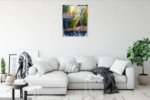 Quadros Decorativos Pintura em Tela Abstrato Moderno