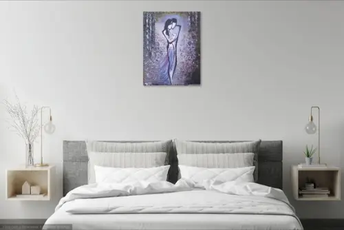 Quadros Decorativos Pintura em Tela Família Pai Mãe Filho