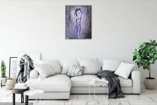 Quadros Decorativos Pintura em Tela Família Pai Mãe Filho