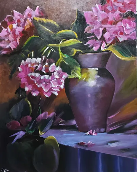 Quadros Decorativos Pintura em Tela Floral Presente de Natal
