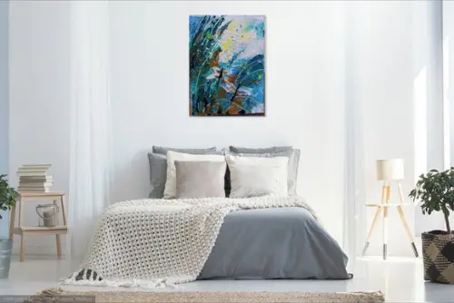 Quadros Decorativos Pintura Tela Abstrato Moderno Libélulas