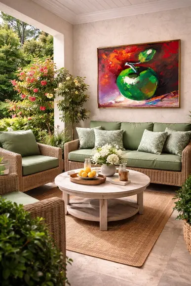 Quadros Decorativos Pintura Tela Maçã Verde Cozinha Gourmet