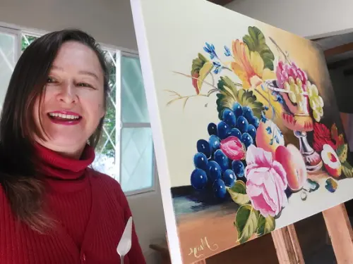 Quadros Decorativos Pintura Tela Pêssegos Presente de Natal