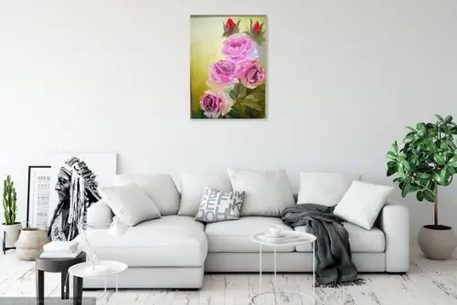 Quadros Decorativos Rosas Transparentes Presente de Natal