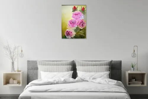 Quadros Decorativos Rosas Transparentes Presente de Natal
