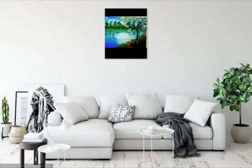 Quadros Decorativos Sala Paisagem Açude Presente de Natal