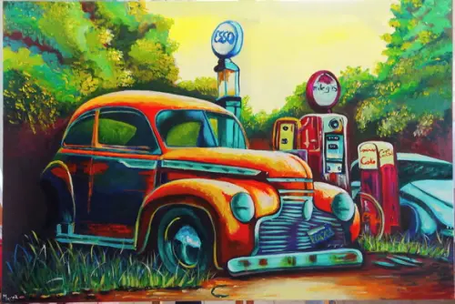 Quadros Decorativos Vintage Carro Antigo Presente de Natal