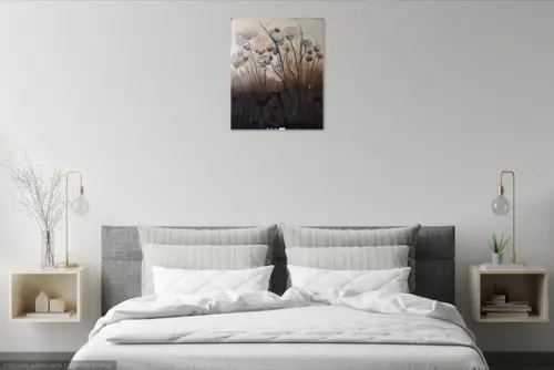 Quadros Floral Abstrato Pintura Orgânica Presente de Natal