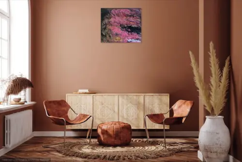 Quadros Fluído Abstrato Moderno Pouring Rose Black Friday