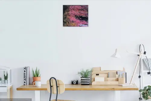 Quadros Fluído Abstrato Moderno Pouring Rose Black Friday