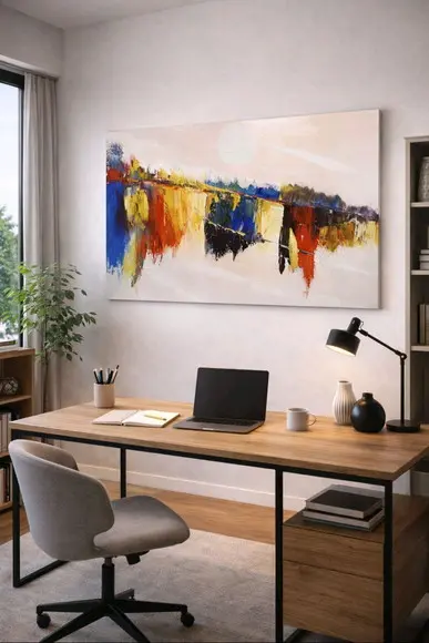 Quadros Grandes para Quarto e Sala Abstrato Moderno Varal