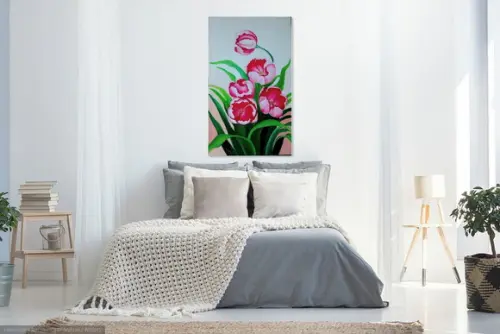 Quadros Grandes para Quarto e Sala Orquídeas Vermelhas