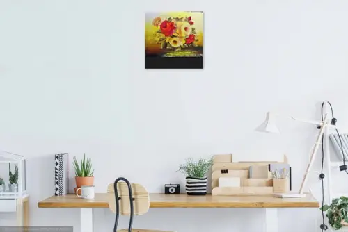 Quadros Grandes para Quarto e Sala Pintura Tela Floral Rosas