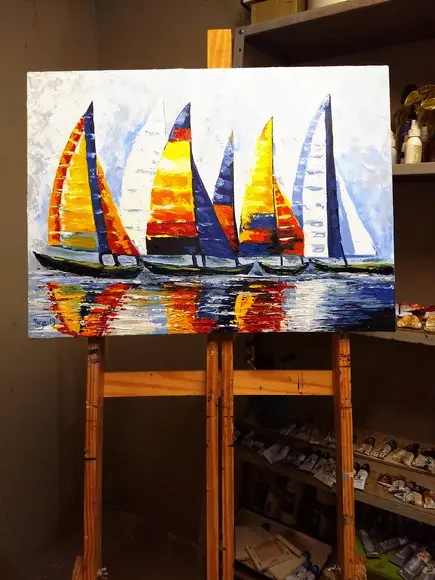 Quadros Grandes para Quarto e Sala Regata no Mar