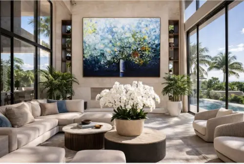 Quadros Grandes para Sala Abstrato Bolhas Presente de Natal