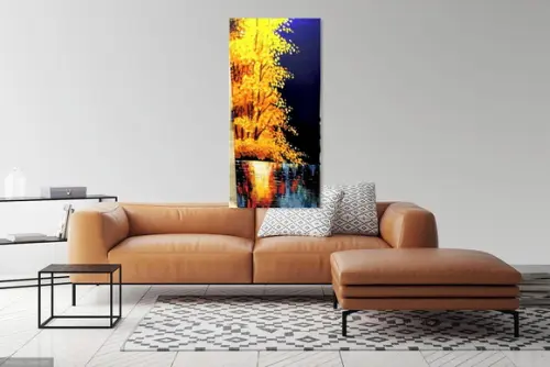 Quadros Grandes para Sala Abstrato Moderno Reflexo na Água