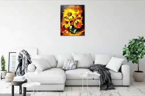 Quadros Grandes para Sala e Quarto Girassóis Black Friday
