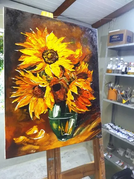 Quadros Grandes para Sala e Quarto Girassóis Black Friday