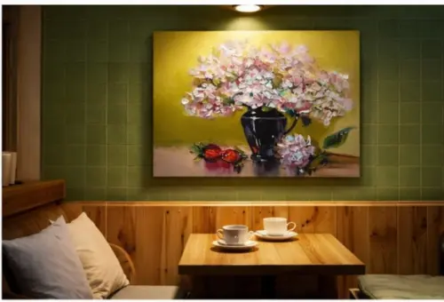 Quadros Grandes para Sala e Quarto Rosa Chá Black Friday