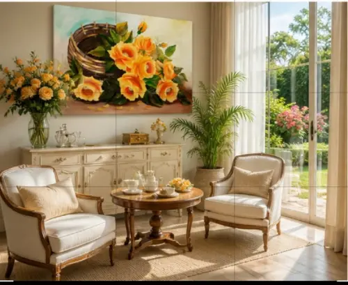 Quadros Grandes para Sala e Quarto Rosas Presente de Natal