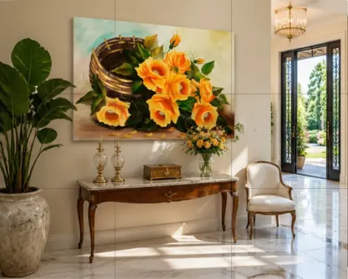 Quadros Grandes para Sala e Quarto Rosas Presente de Natal